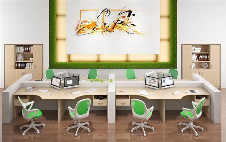 Офисный набор мебели SIMPLE с эргономичными столами и шкафом в Сарапуле - изображение 6